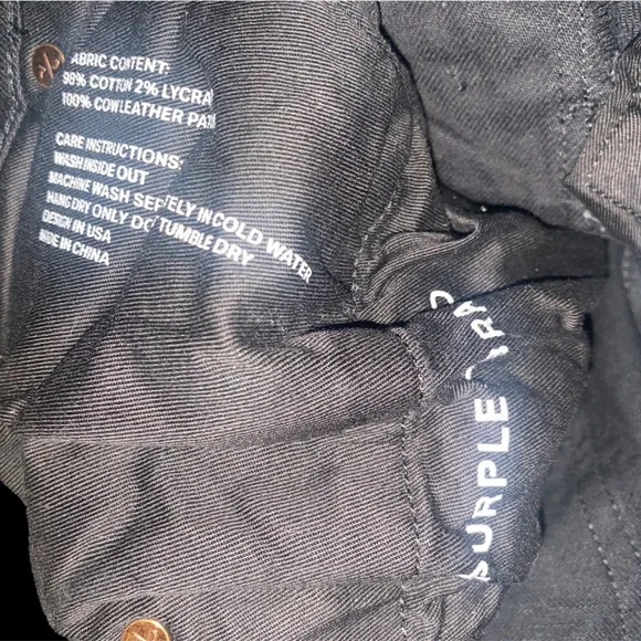 Purple Brand POO1 Black Raw Jeans